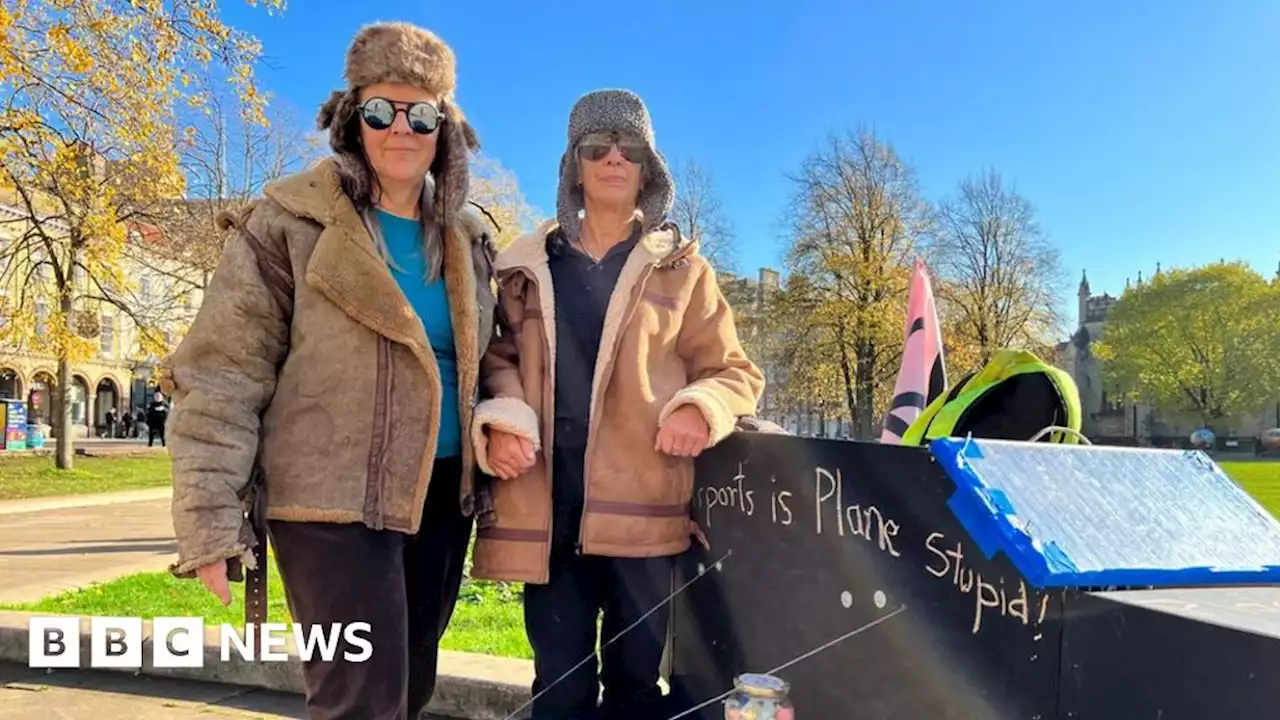 COP 27: Protestors gather on Bristol's College Green