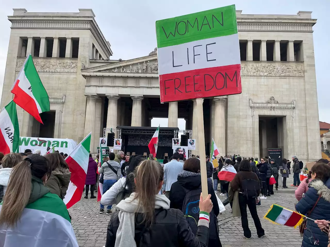 Solidaritätsdemo in München für Protestierende im Iran