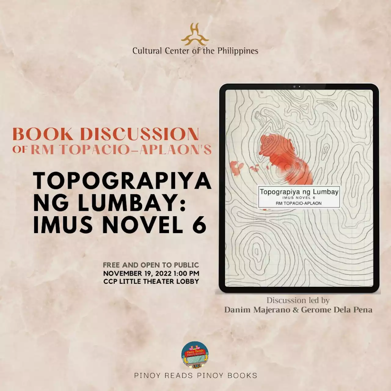 CCP to Hold Onsite Book Discussion of RM Topacio Aplaon’s Topograpiya ng Lumbay - BusinessMirror