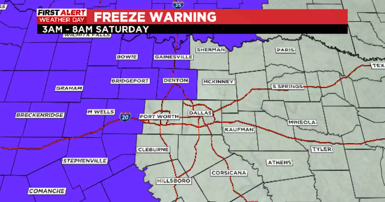 First Alert Weather Day: Parts of North Texas could see freezing temps tonight