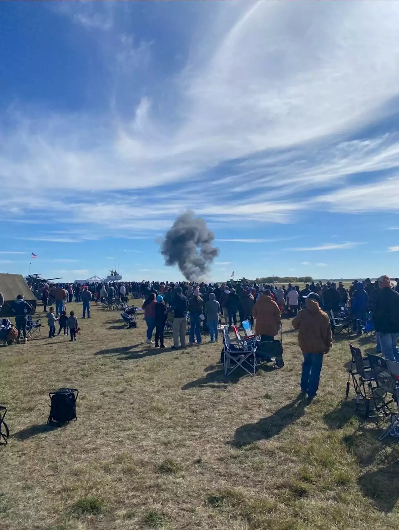 Dallas airshow disaster caught on video as planes collide in mid-air