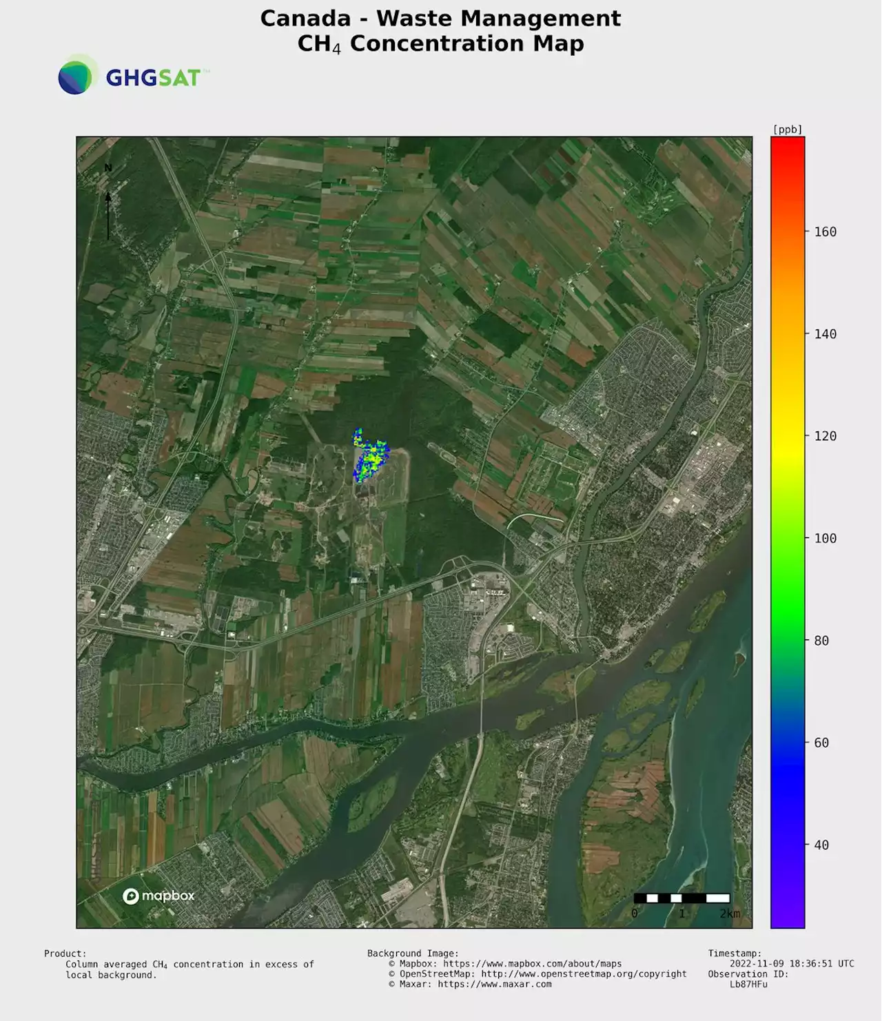 Canadian satellite spies ‘significant’ emission of methane from Quebec landfill site