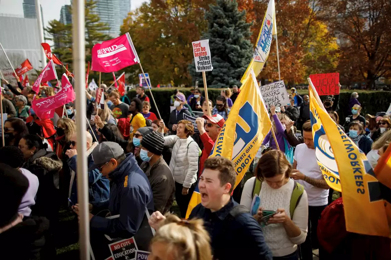 Unions planned nationwide protests to counter Ford’s use of notwithstanding clause