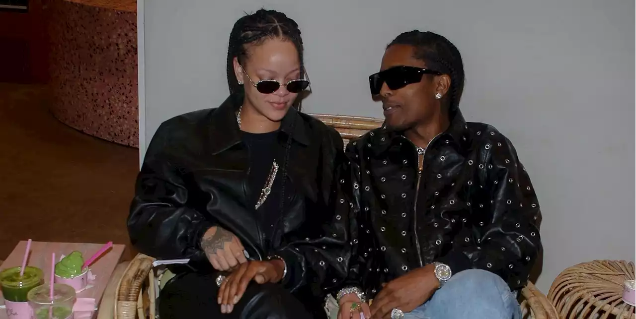 Rihanna and A$AP Rocky Look Cool in Coordinating Leather Looks