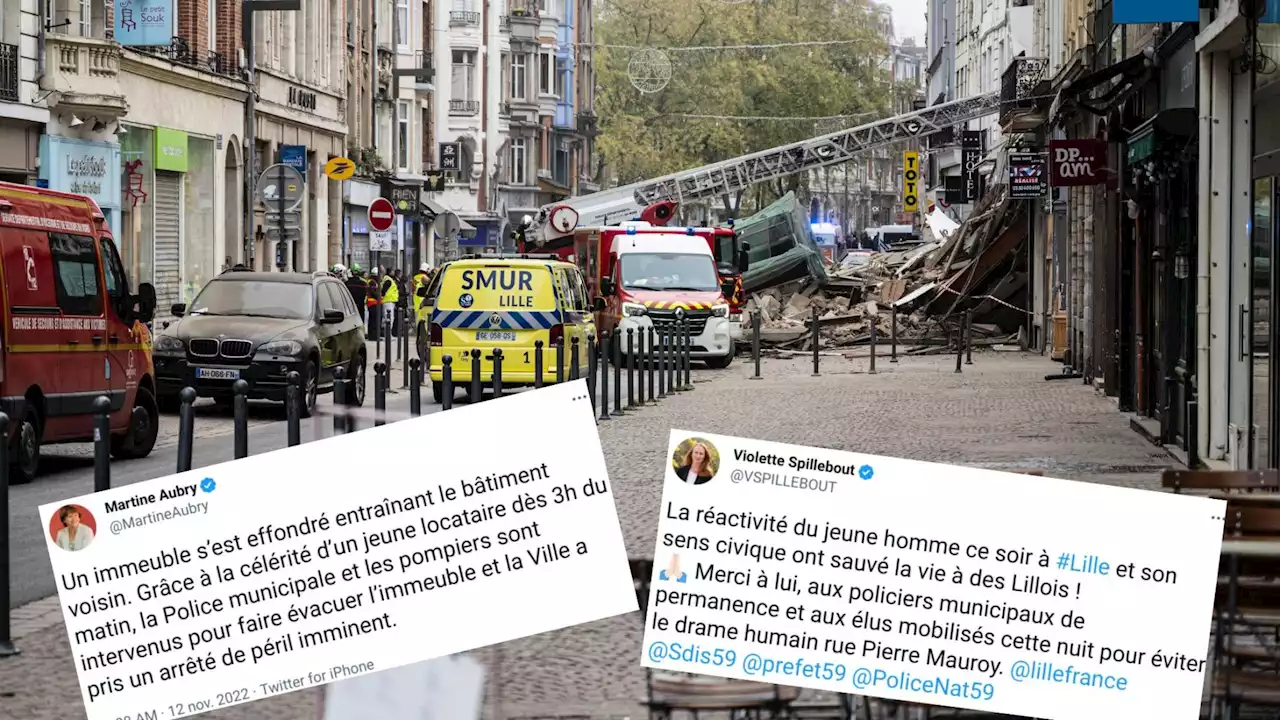 Ces politiques félicitent le « héros » qui a donné l’alerte avant l’effondrement à Lille