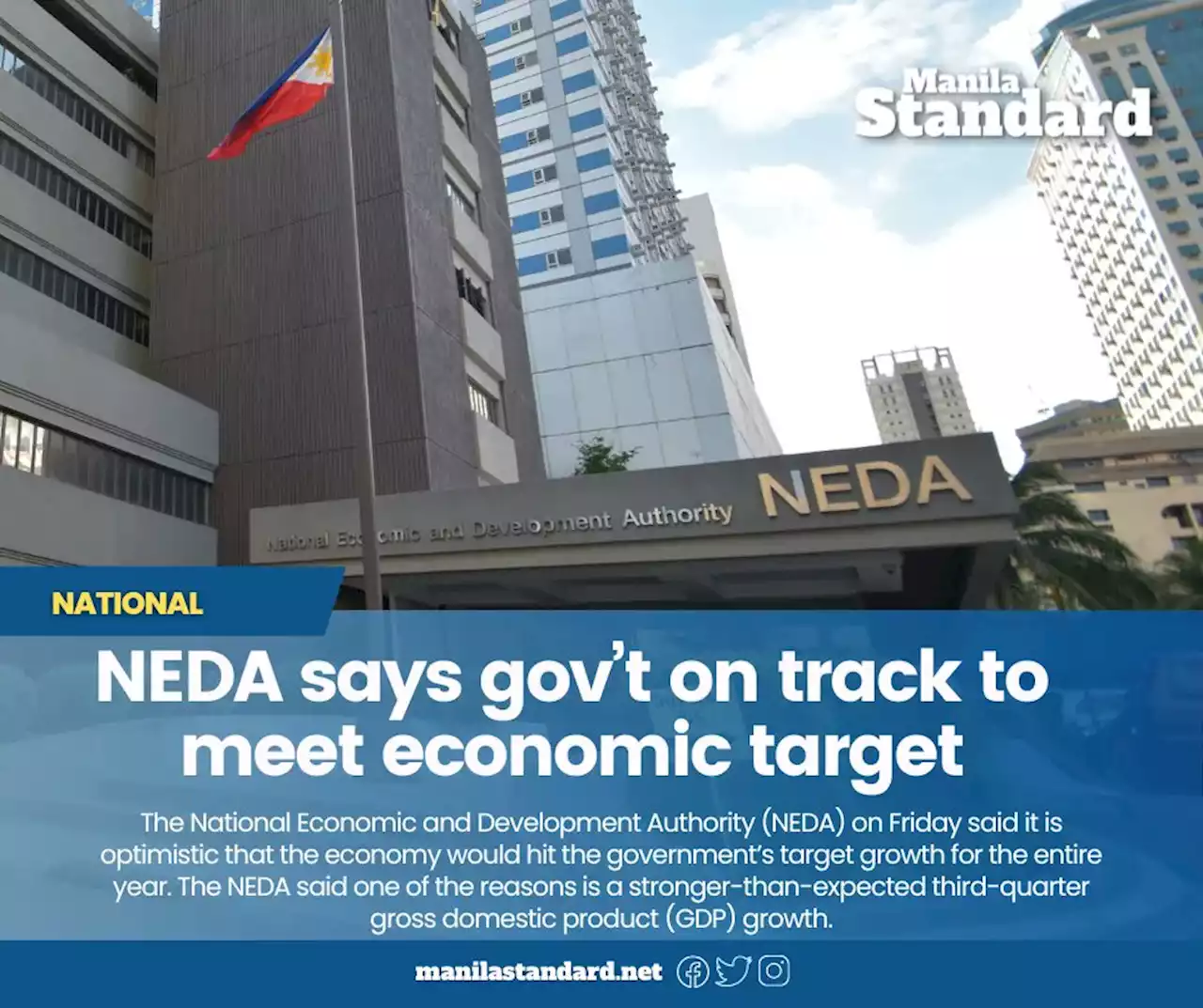 NEDA says gov’t on track to meet economic target