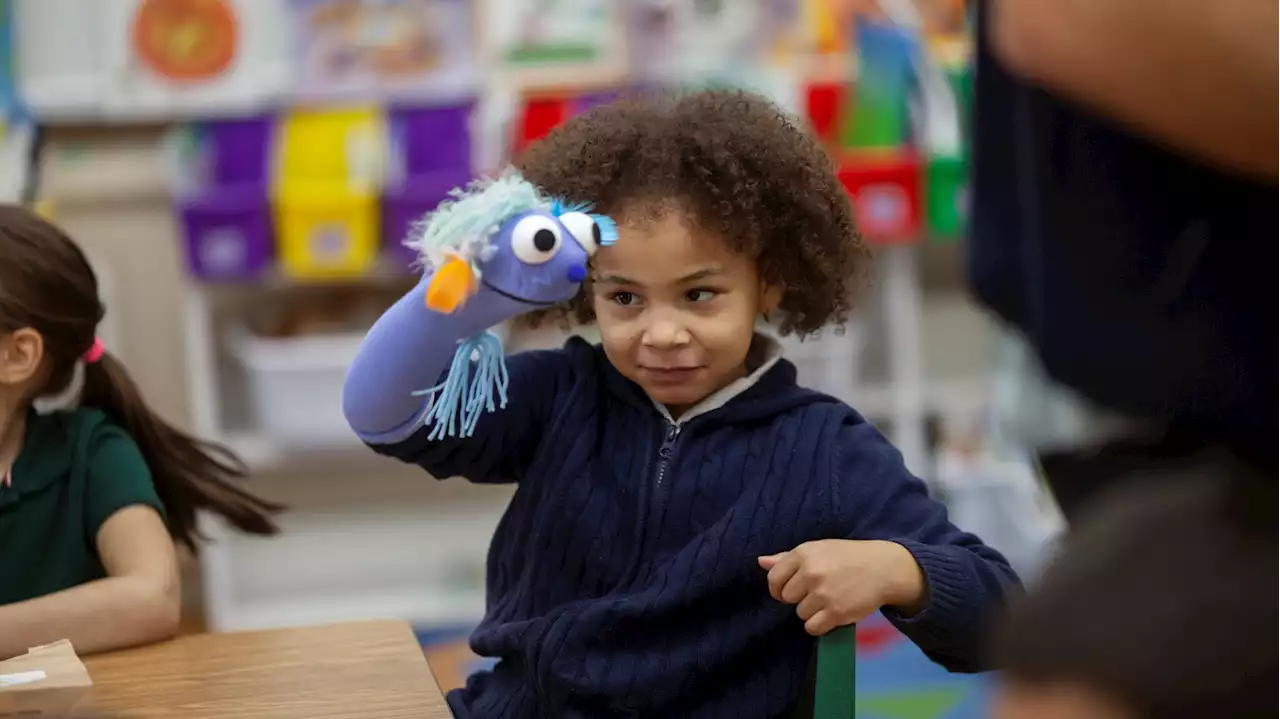 In one first-grade classroom, puppets teach children to 'shake out the yuck'