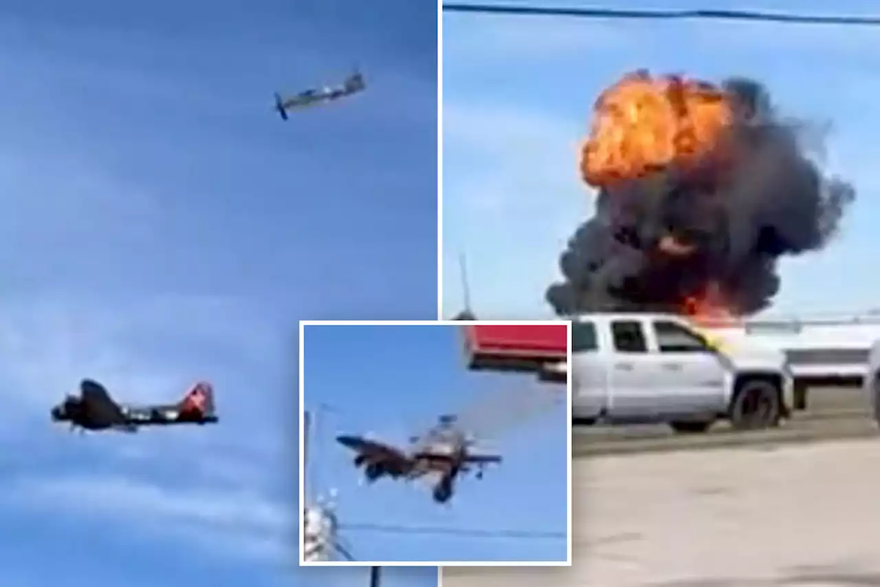 Planes collide over Wings Over Dallas air show as spectators watch in horror