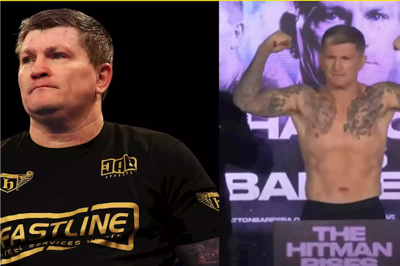 Hatton looks incredible at weigh-in ahead of exhibition bout with Barrera