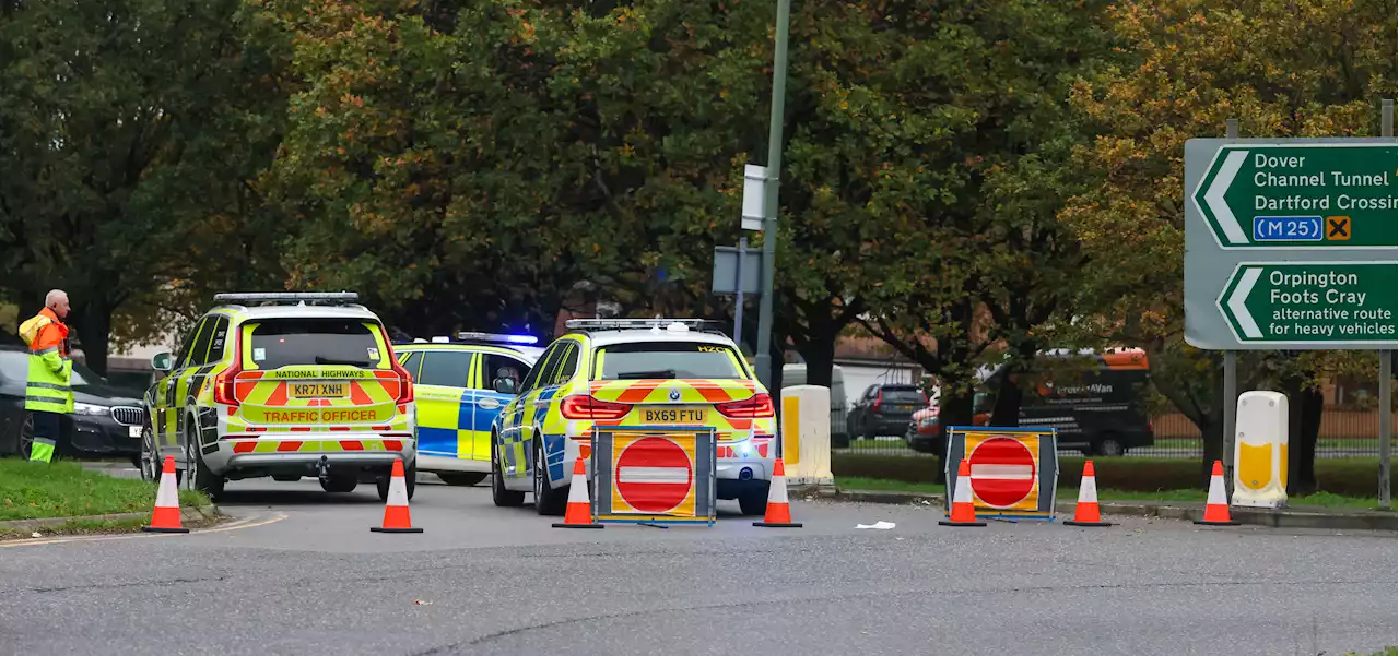 Woman pedestrian killed after being hit by lorry when 'BMW stopped on A2'