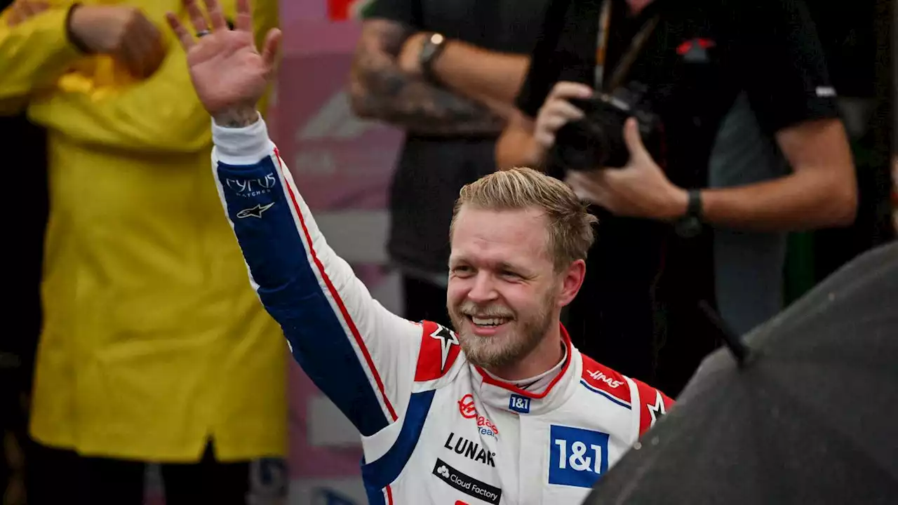 F1 qualifying: Kevin Magnussen claims maiden pole in 100th start for Haas, who become first American team to do so since 1975