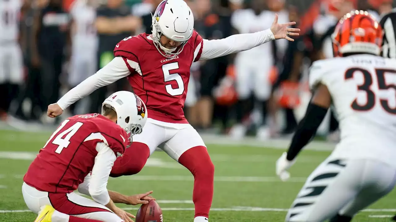 Arizona Cardinals travel to L.A. without Prater; center Rodney Hudson on injured reserve