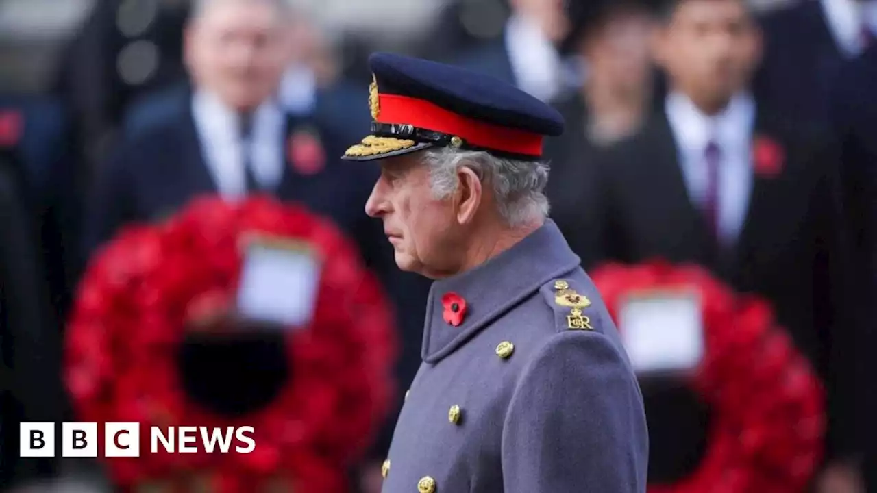 Remembrance Sunday: King leads nation as UK falls silent to honour war dead