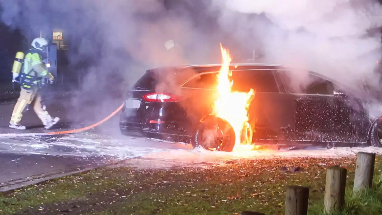 Dresden: Auto nach Zwickau-Spiel am Dynamo-Stadion abgebrannt