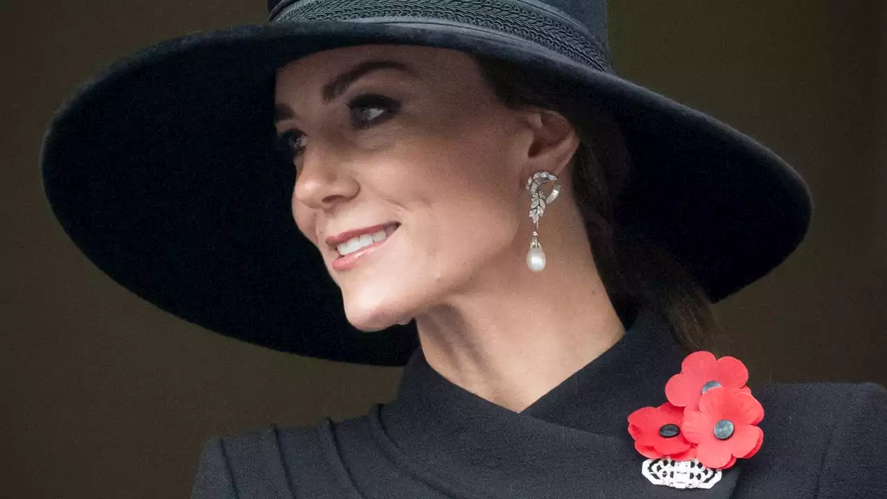 The Princess Of Wales Attends The Remembrance Day Service In Princess Diana’s Earrings