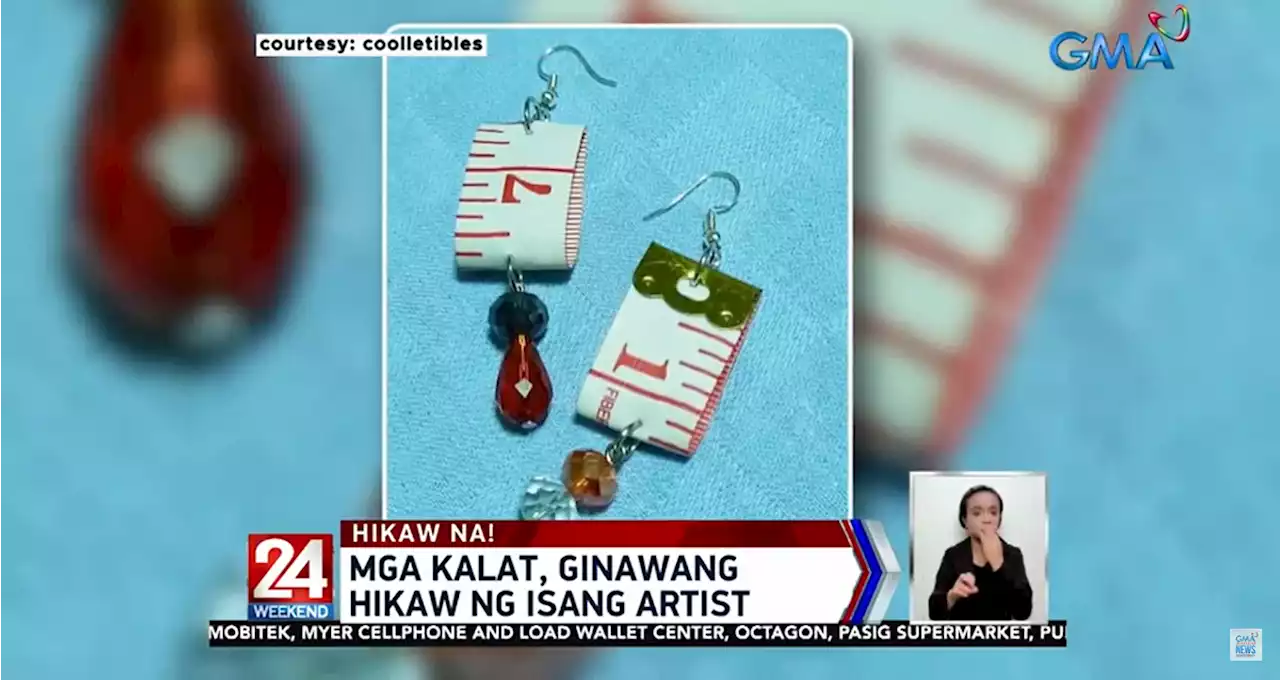 This artist created fashionable earrings out of recycled materials