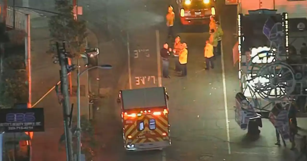 Six injured after Porsche plows through crowd at L.A. street carnival, officials say