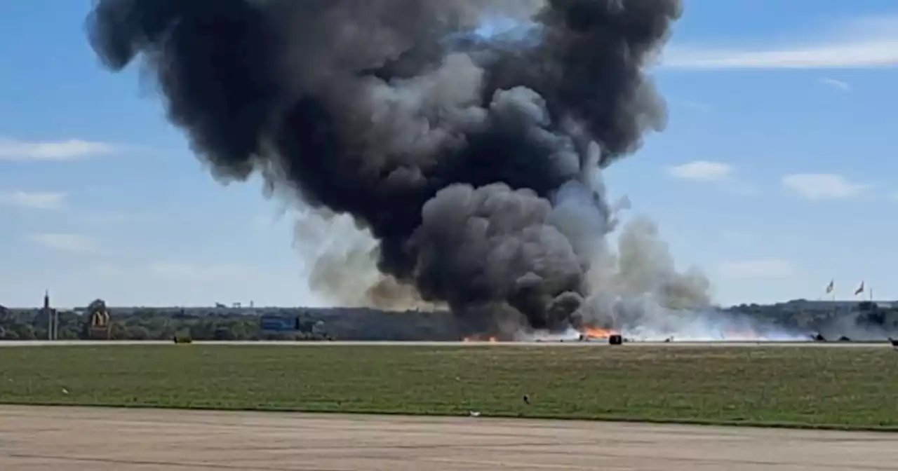 Two planes collide in fiery mid-air crash during Dallas air show