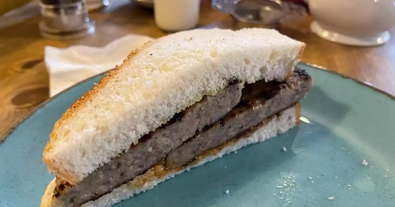 We visited popular cafe with mega sausage sarnies and a queue