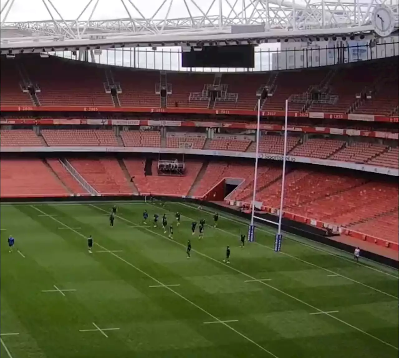 Watch Emirates Stadium turn into rugby ground for League World Cup