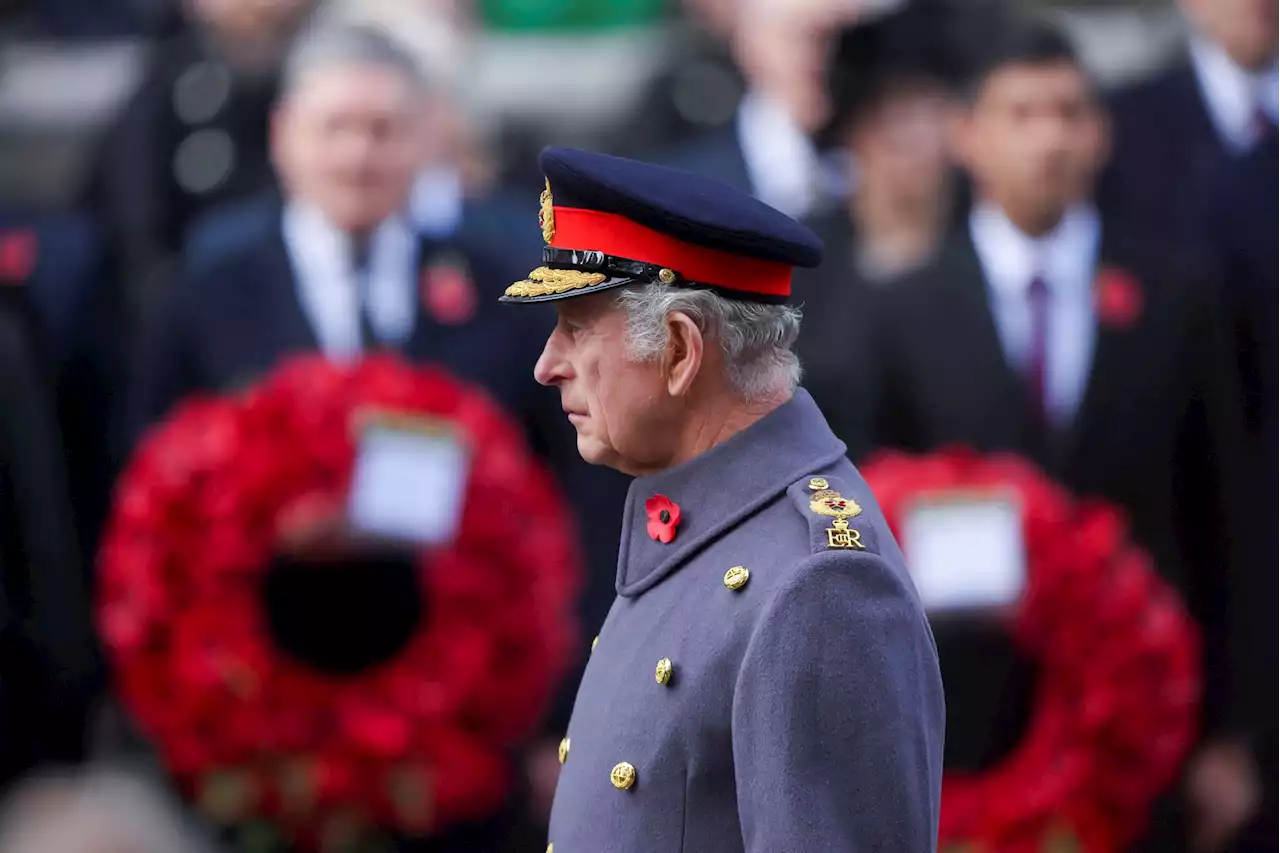 Nation falls silent as King Charles leads Remembrance Sunday for first time as monarch