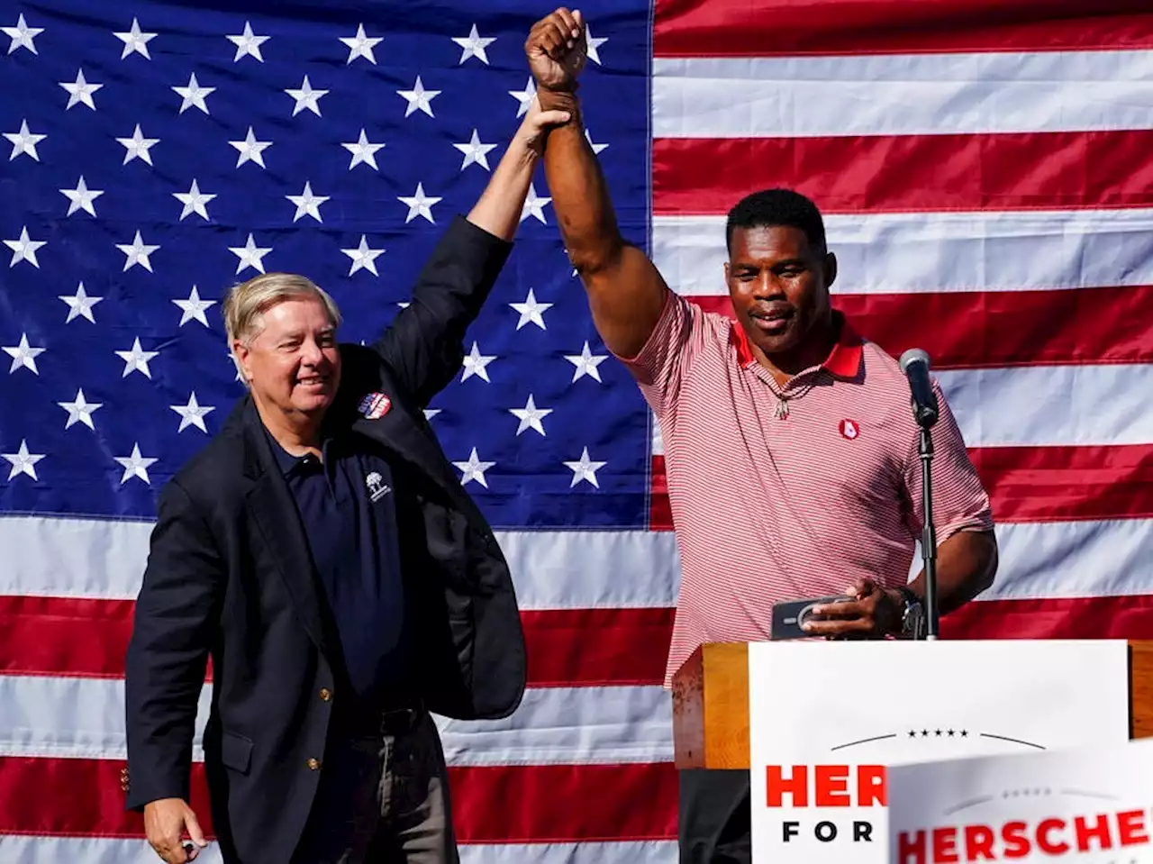 Lindsey Graham says critics of Georgia GOP Senate nominee Herschel Walker are 'trying to destroy' him to 'deter young men and women of color' from joining the party