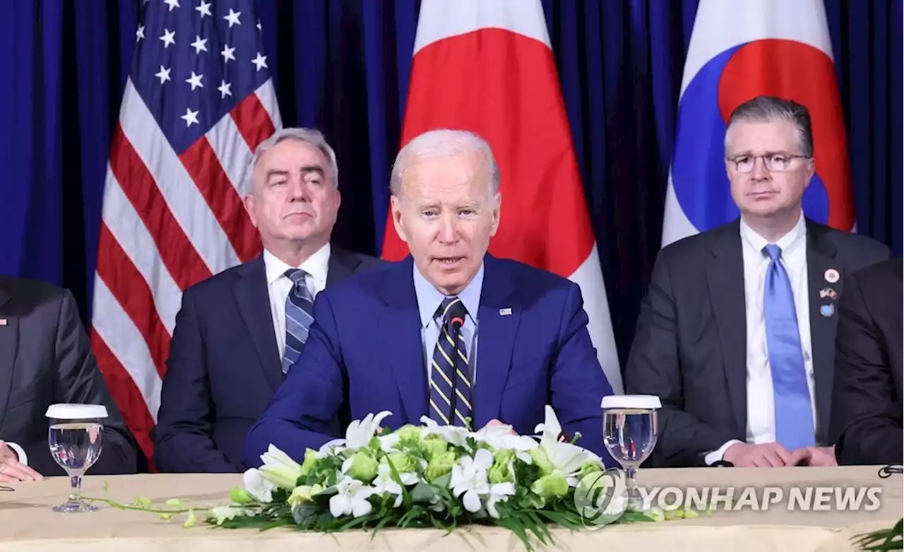 바이든 '北 도발 계속…한미일, 어느 때보다 대북 단일대오'(종합) | 연합뉴스