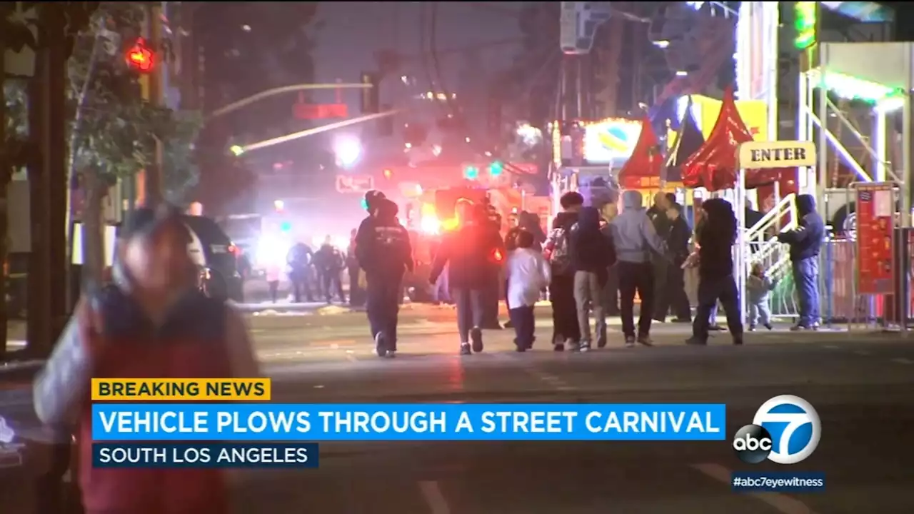 Driver arrested for allegedly plowing into crowd at South LA street carnival in Porsche Cayenne