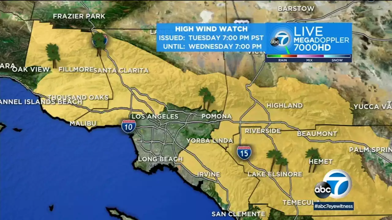 Strong Santa Ana winds to blow through SoCal this week