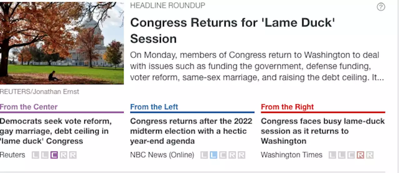 Congress Returns for 'Lame Duck' Session