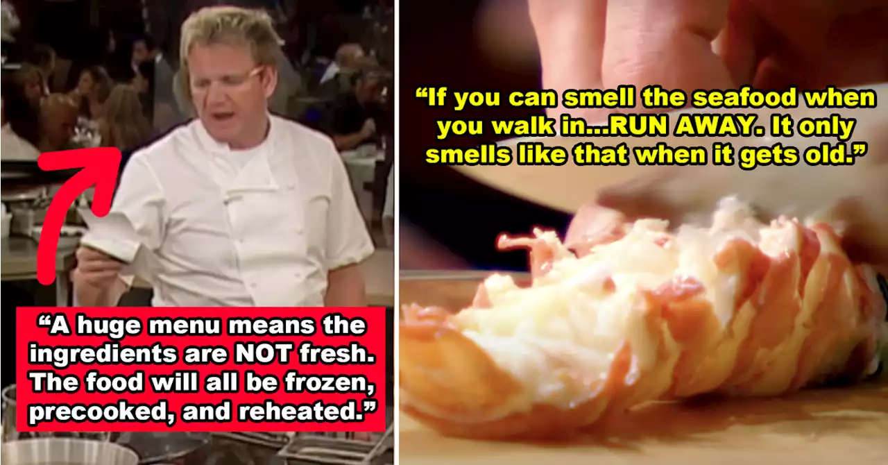 Chefs Are Confessing Huge Red Flags That Scream 'This Restaurant Is Secretly Bad,' And It's So Helpful