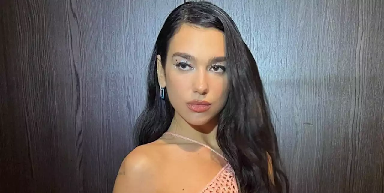 Dua Lipa Wears Sheer Netted Dress—with Patrick Star Nipple Covers