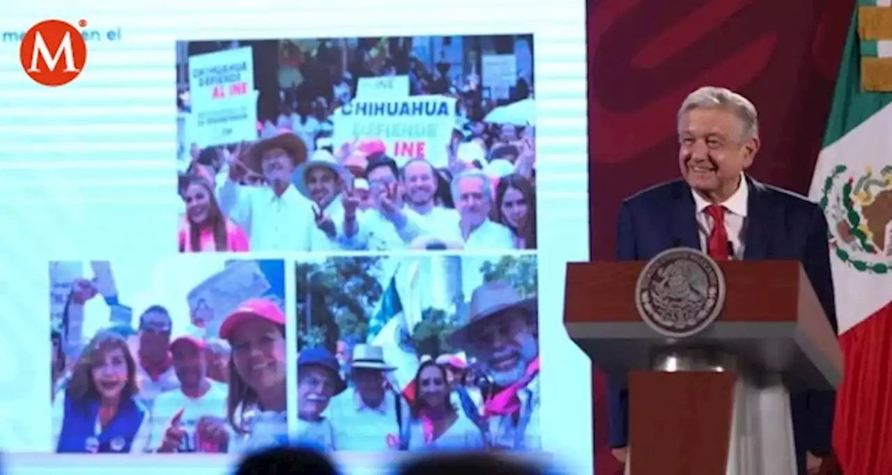 'Fue un 'streaptease' político': AMLO sobre marcha en defensa del INE