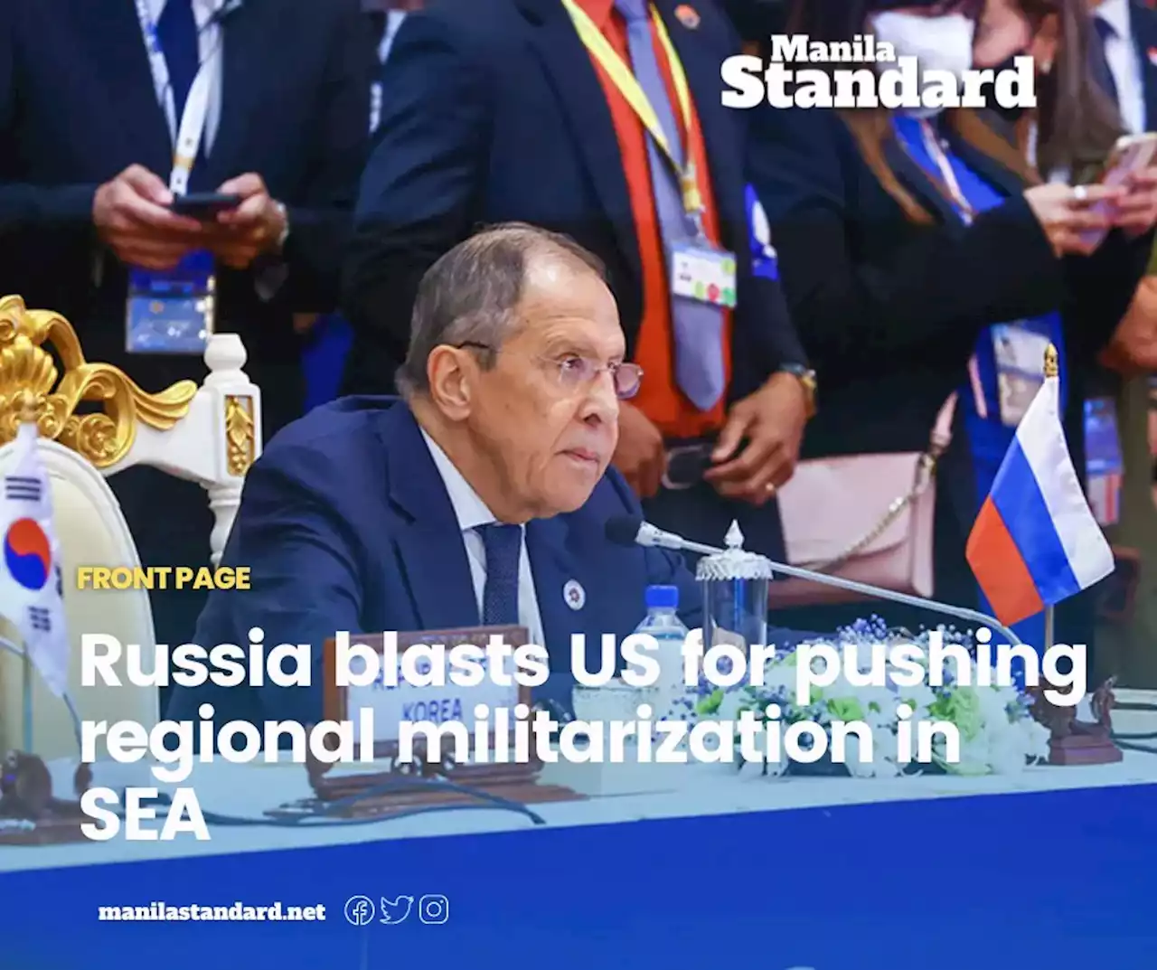 Russia blasts US for pushing regional militarization in SEA