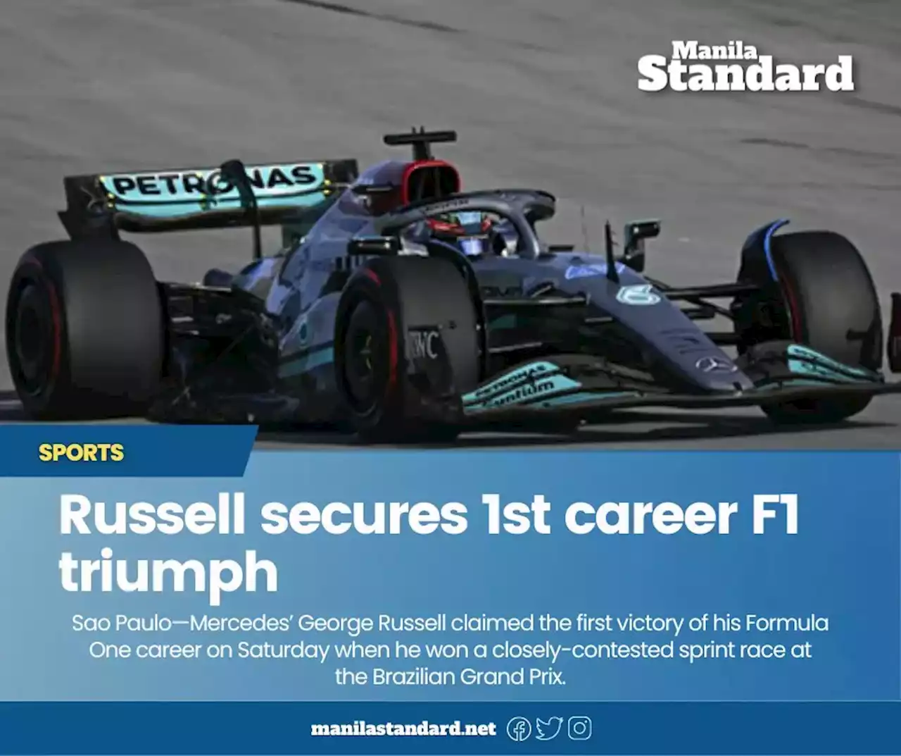 Russell secures 1st career F1 triumph