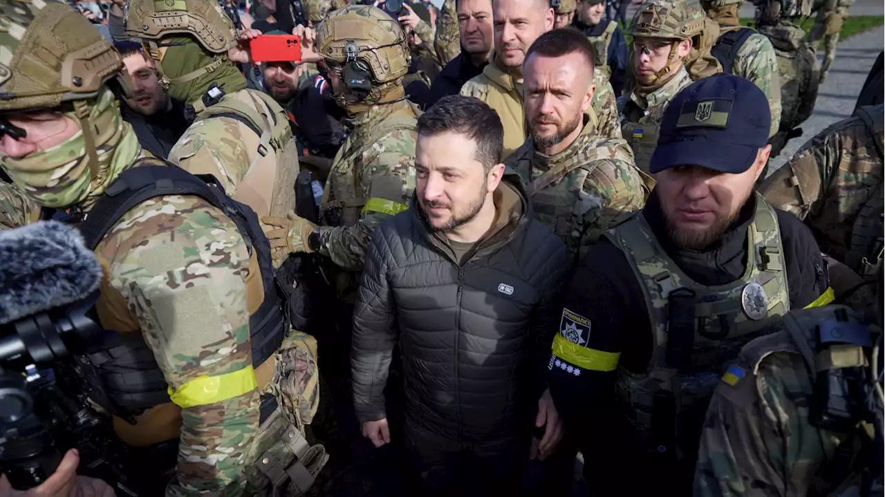 Ukraine's President Zelenskyy makes surprise visit to liberated city of Kherson