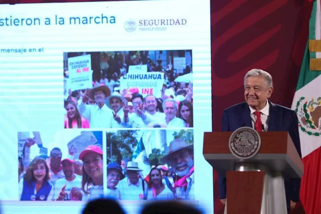 ‘Fue un striptease político: AMLO descalifica marcha por el INE