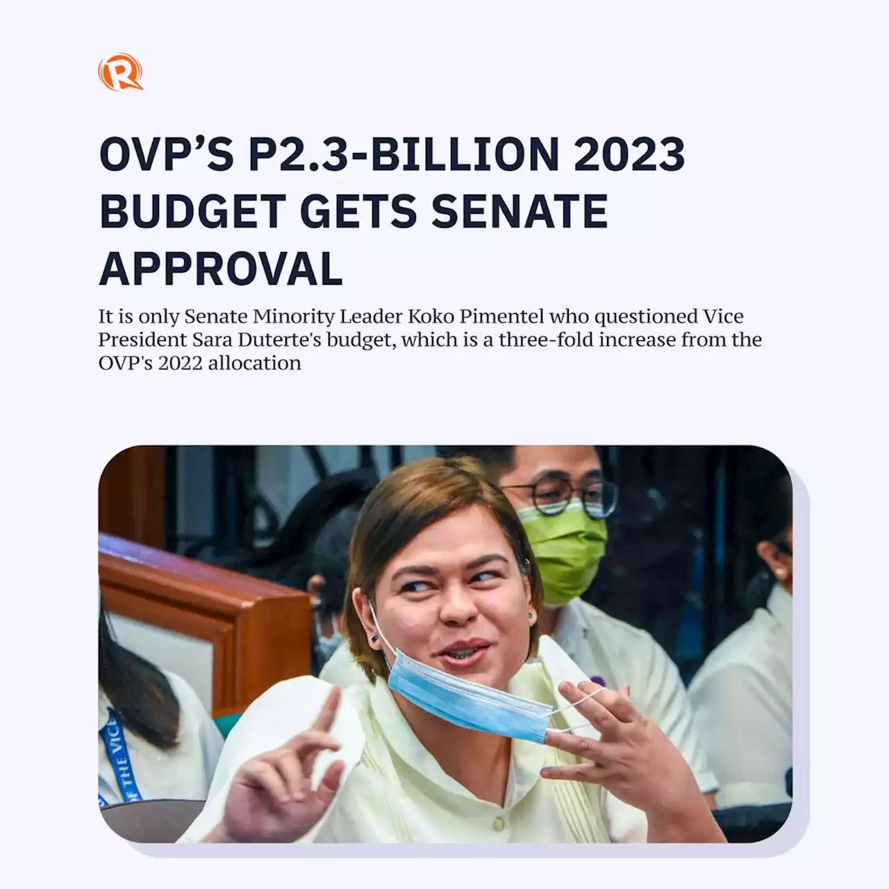 OVP's P2.3-billion 2023 budget gets Senate approval