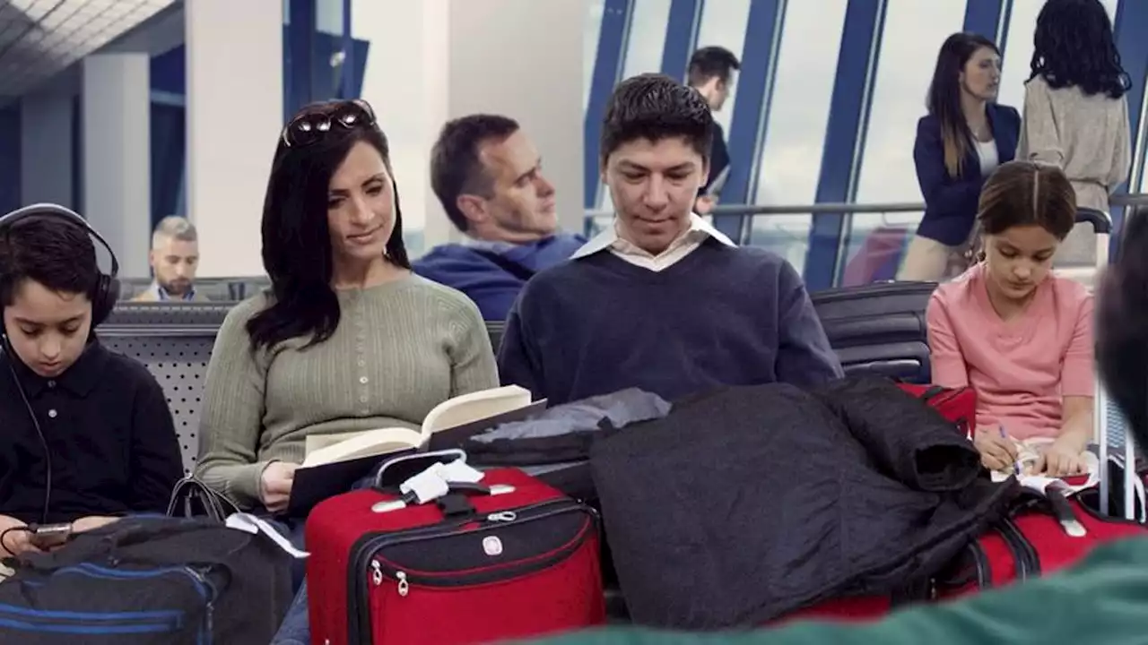 Family With 2-Hour Layover Sets Up Rough Shantytown At Airport Gate