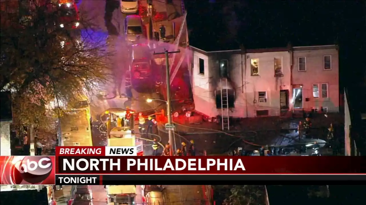 2 dead after house fire in North Philadelphia; 3 others able to escape blaze