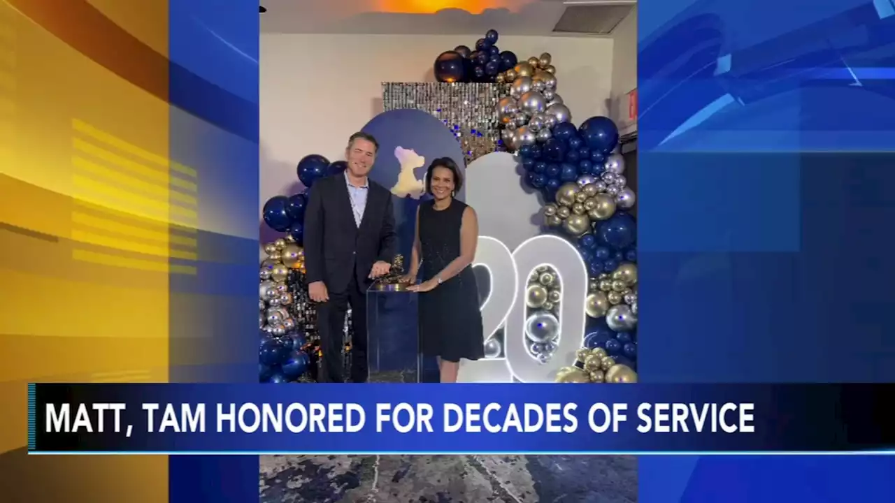 Action News Mornings' Matt O'Donnell & Tamala Edwards honored at awards ceremony for milestones