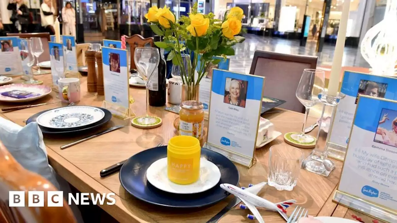 Leeds: Dinner table without guests to highlight grief loneliness