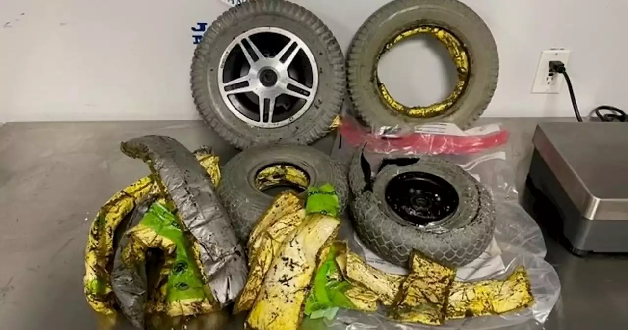 Feds: Woman arrested with cocaine inside wheels of wheelchair at JFK Airport