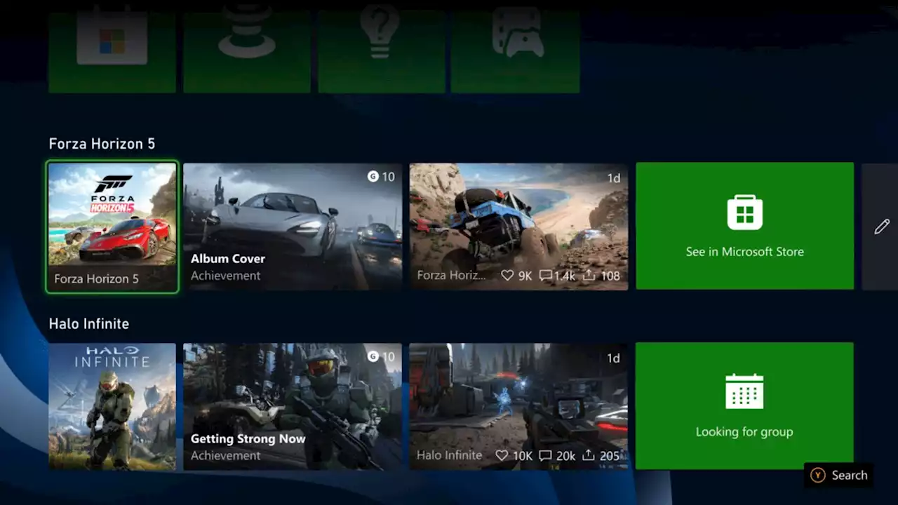 Latest Xbox homepage 'experiments' add different layouts, groups, and more