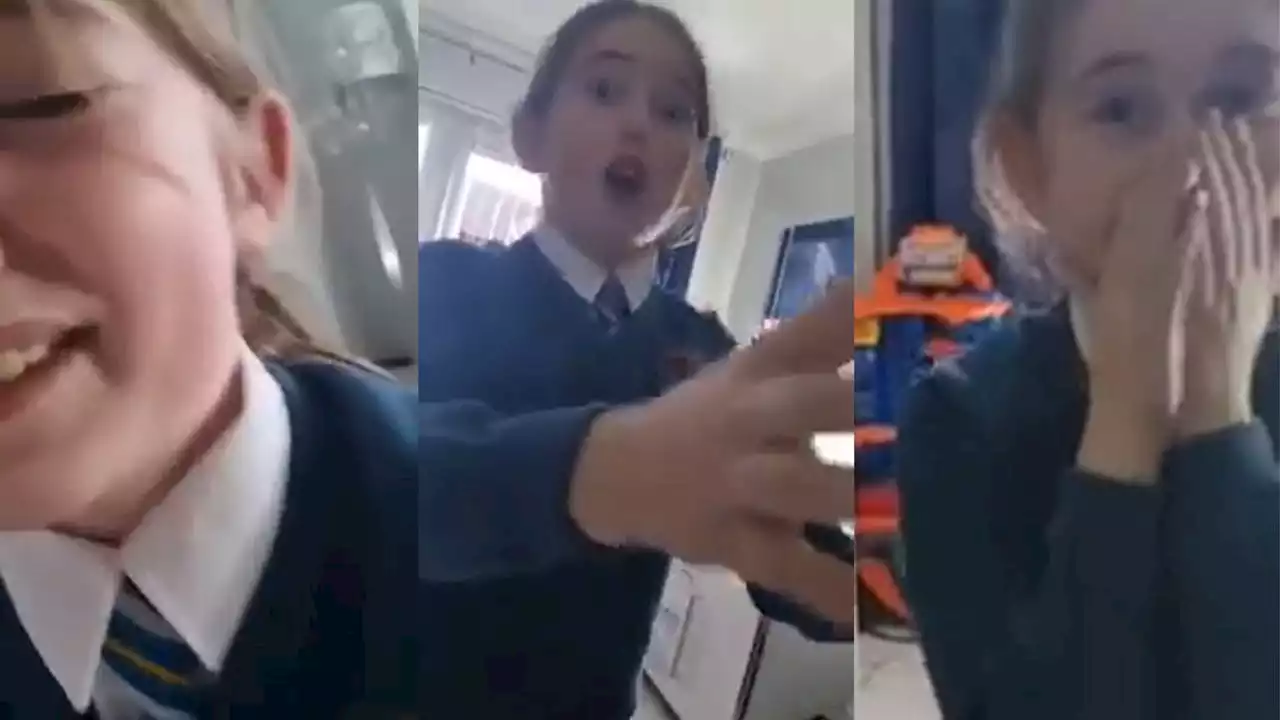 Watch: Girl, 9, cries tears of joy as mother reveals she's cancer-free