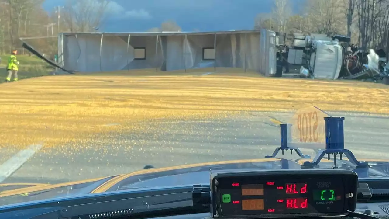 Michigan truck hauling 80,000 pounds of corn hits SUV, kills driver, police say