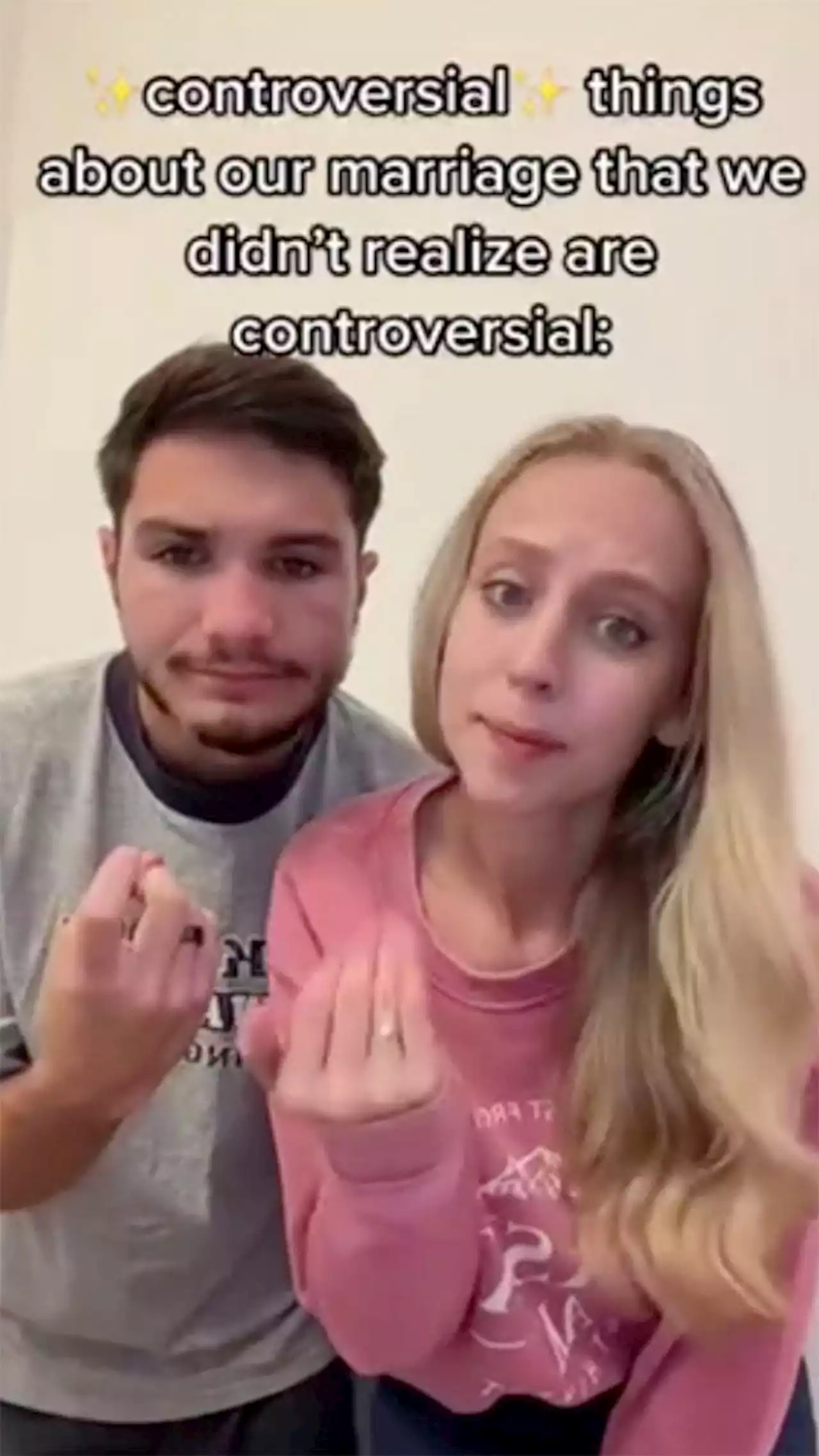 Viral TikTok shared by newlyweds has commenters blasting ‘controversial’ marriage guidelines