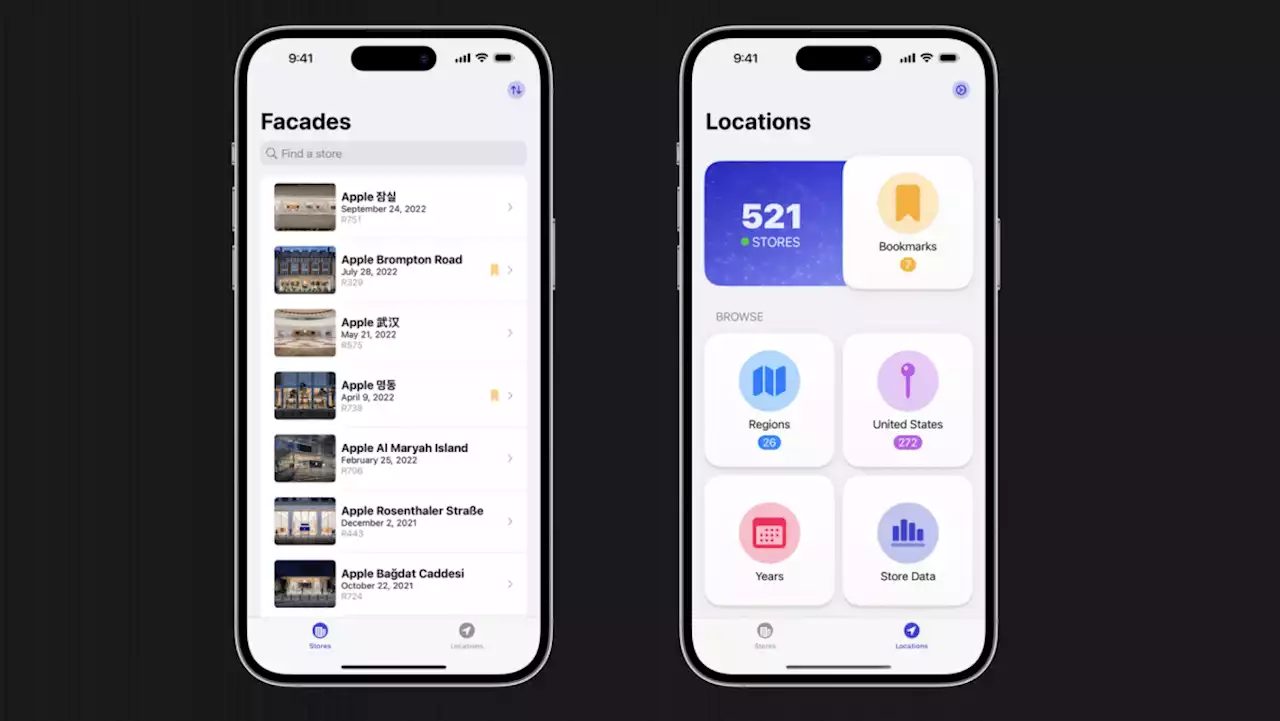 Facades: Kostenlose App dient als Nachschlagewerk für Apple Stores