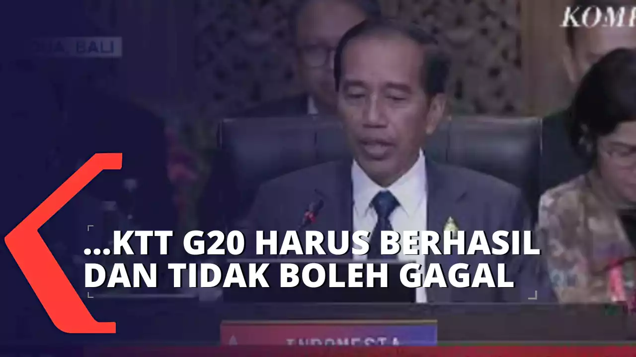 Buka G20 di Bali, Jokowi: KTT G20 Harus Berhasil dan Tidak Boleh Gagal