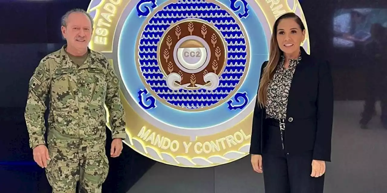 Mara Lezama y José Rafael Ojeda acuerdan fortalecer seguridad de Quintana Roo con 200 marinos